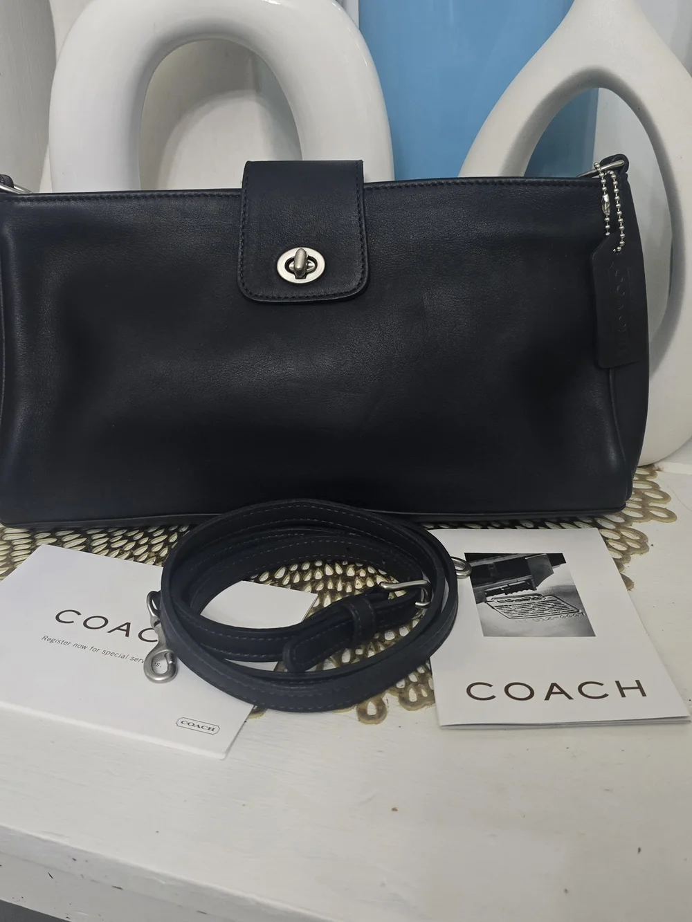 NWT Coach Penelope Turn-Lock Bag 9818 NAVY
